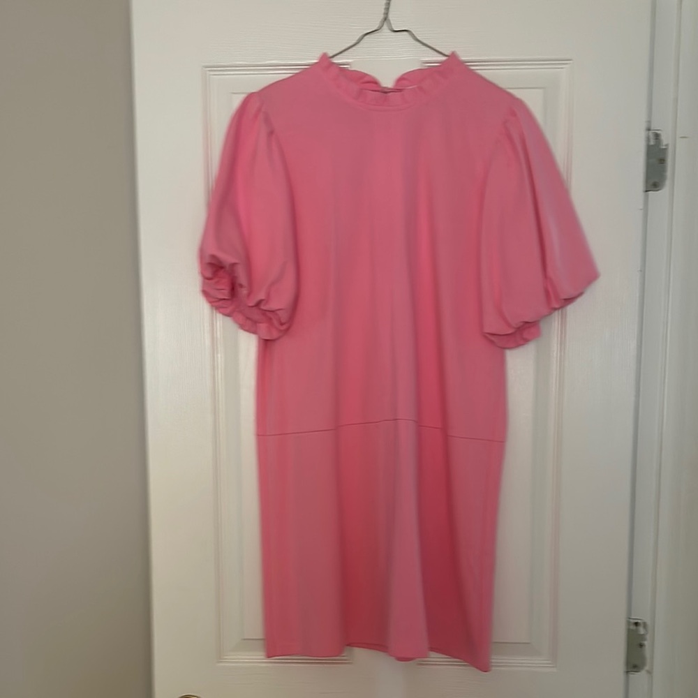 Pink Puff Sleeve Dress